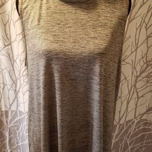 LOFT~ GRAY/BLACK SHIMMER SLEEVELESS TOP